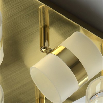 Светильник "Этингер" 9x2,5Вт LED 3000K золото 32x32x13,5см - фото 2000966