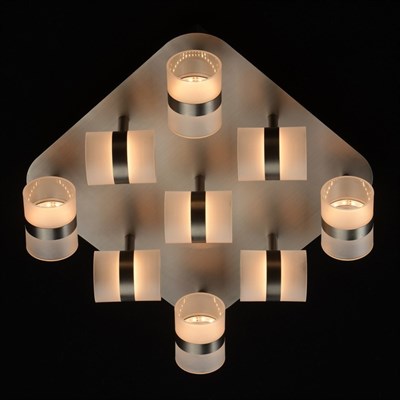 Светильник "Этингер" 9x2,5Вт LED 3000K серебро 32x32x13,5см - фото 2000972