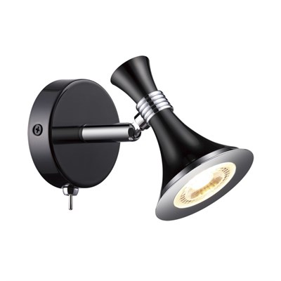 Светильник с выкл. GONZAGO 7Вт 3000К LED черный - фото 2001100