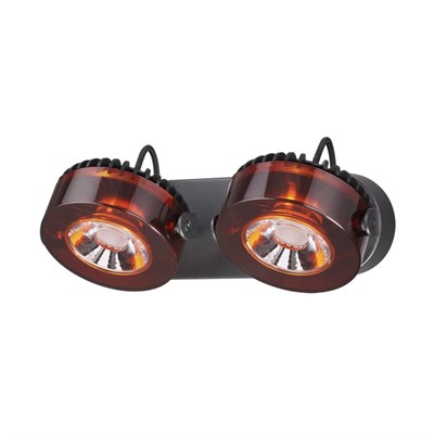 Светильник VIVACE 2x10Вт 3500К LED черный, коньячный - фото 2001131