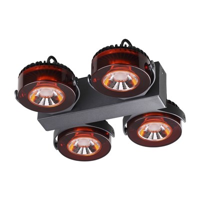 Светильник VIVACE 4x10Вт 3500К LED черный, коньячный - фото 2001143