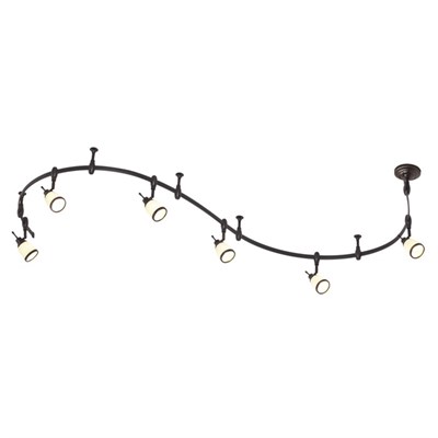Гибкий трек LOFIA 6x60Вт E14 коричневый - фото 2001148