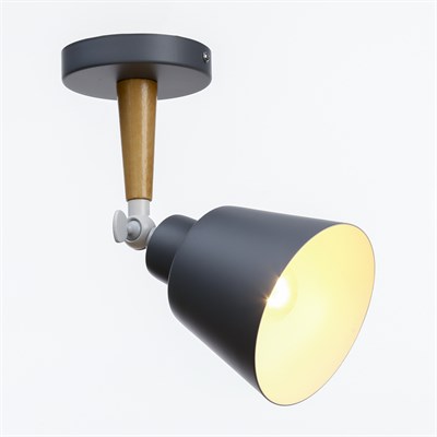 Спот "Цилиндр малый" 1x40Вт E27 серый 12х20х20 см - фото 2001274