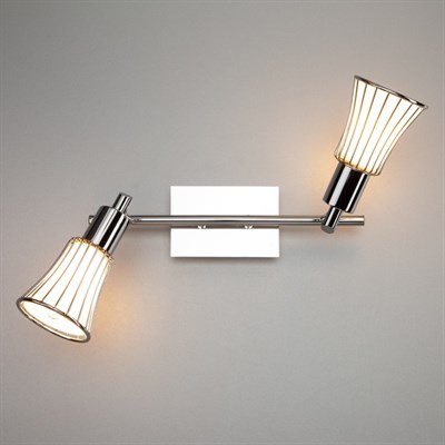 Светильник "Крокус" 2x40Вт E14 хром - фото 2001351