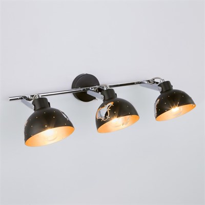 Светильник Grunge 3x40Вт E14 хром, черный - фото 2001386