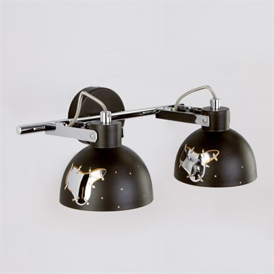 Светильник Grunge 2x40Вт E14 черный, хром - фото 2001406