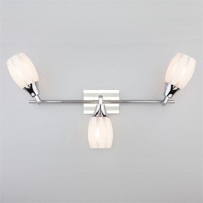 Светильник Meridiane 3x40Вт E14 хром, белый - фото 2001423