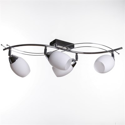 Люстра "Павия" 4x60Вт E27 черный-хром 50х50х18 см. - фото 2001646