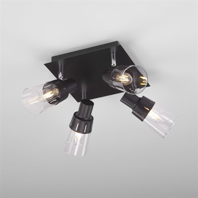 Светильник Potter 4x40Вт E14 чёрный - фото 2001680