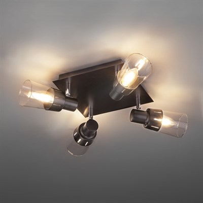 Светильник Potter 4x40Вт E14 чёрный - фото 2001681