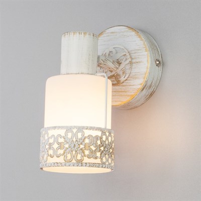 Светильник Silvia 1x40Вт E14 белый, золото - фото 2001698