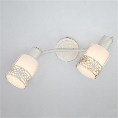 Светильник Silvia 2x40Вт E14 белый, золото - фото 2001702