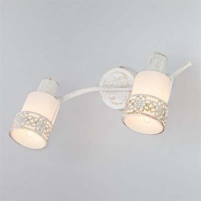 Светильник Silvia 2x40Вт E14 белый, золото - фото 2001703