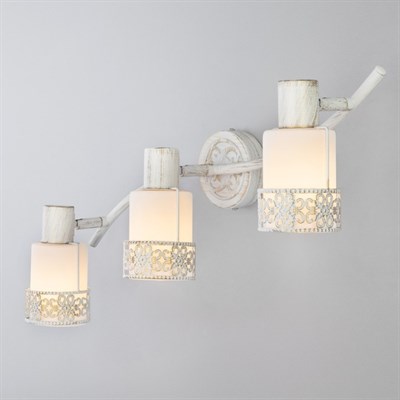 Светильник Silvia 3x40Вт E14 белый, золото - фото 2001708