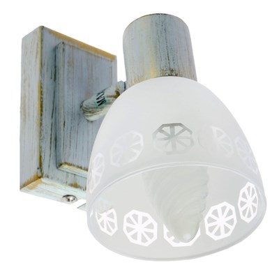 Светильник 13018/1 1х40Вт Е14 белый 10х6х15см - фото 2001772