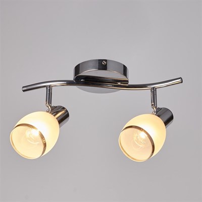 Люстра спот 8371/2 2х60W Е27 хром/белый - фото 2001806