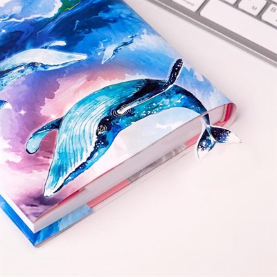 Обложка для книги с закладкой «Кит», 43×24 см - фото 2002400