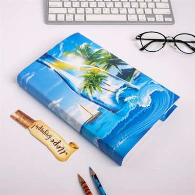 Обложка для книги с закладкой «Море», 43×24 см - фото 2002417