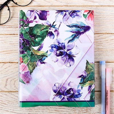 Обложка для учебника «История» (цветочная), 43.5×23.2 см - фото 2002480