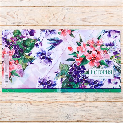Обложка для учебника «История» (цветочная), 43.5×23.2 см - фото 2002483