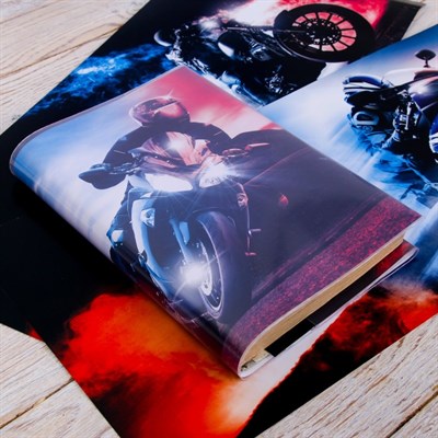 Обложка со вставками «Мото», 22.6×43 см - фото 2002496