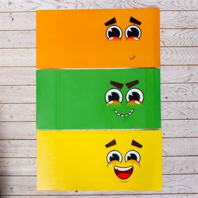 Обложка со вставками «Смайлы», 23.2×45 см - фото 2002528