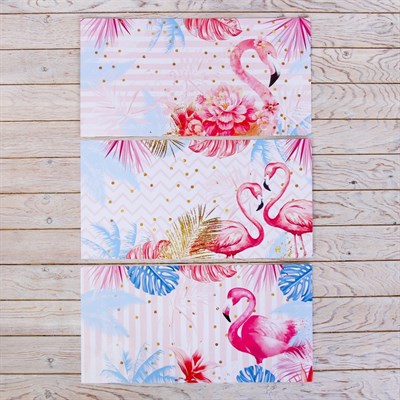 Обложка со вставками «Фламинго», 23.2×45 см - фото 2002576