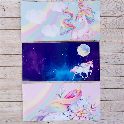 Обложка со вставками «Единороги», 22.6×43 см - фото 2002581