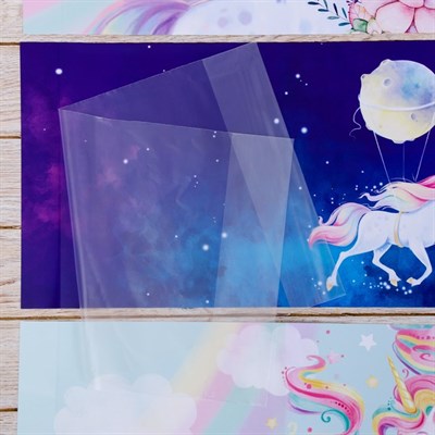 Обложка со вставками «Единороги», 22.6×43 см - фото 2002582