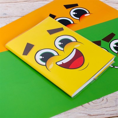 Обложка со вставками «Смайлы», 21.5×40 см - фото 2002584