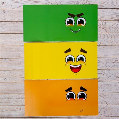 Обложка со вставками «Смайлы», 21.5×40 см - фото 2002586