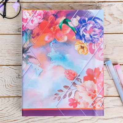 Обложка для учебника «Геометрия» (цветочная), 43.5×23.2 см - фото 2002606