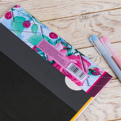 Обложка для учебника «Информатика» (цветочная), 43.5×23.2 см - фото 2002620