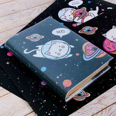 Обложка со вставками «Котики», 22.6×43 см - фото 2002641