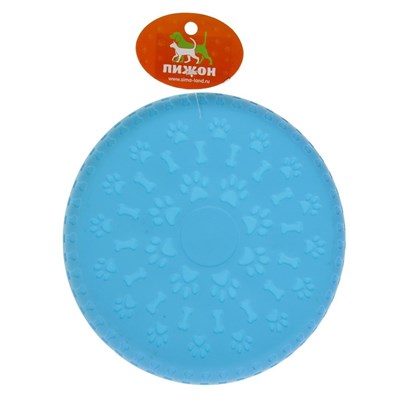 Фрисби "Косточки и лапки", 18,6 см, термопластичная резина, микс цветов - фото 2002850