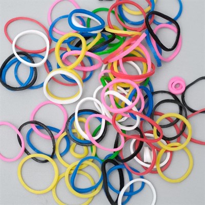 Резинки для животных,  набор 100 шт, микс цветов - фото 2004994