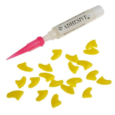 Когти накладные "Антицарапки", размер S, желтые - фото 2005008