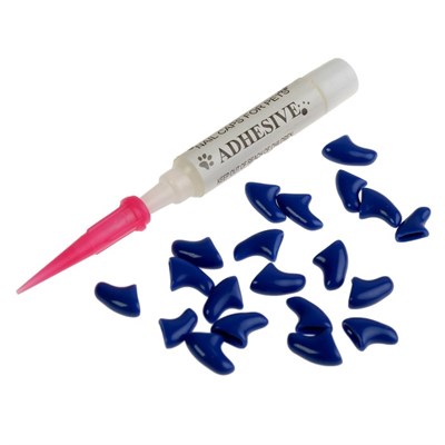 Когти накладные "Антицарапки", размер XS, синие - фото 2005014