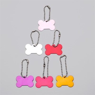 Адресник под гравировку "Косточка", 3,8 х 2,5 см, микс - фото 2005023