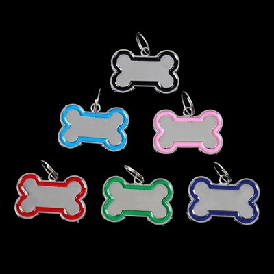 Адресник под гравировку "Косточка" объёмная, 3,2 х 2,3 см, микс цветов - фото 2005037