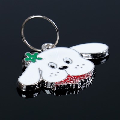 Адресник под гравировку "Собачка",  3,4 х 2,3 см, микс цветов - фото 2005045