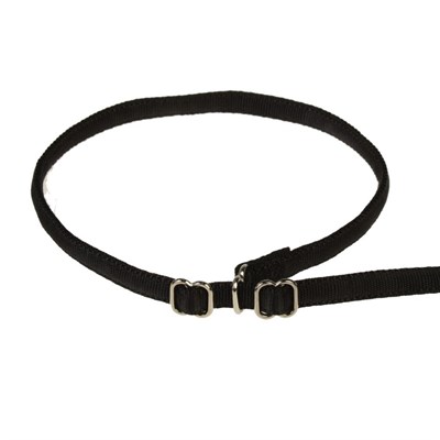 Ринговка из нейлона с металлическими фиксаторами, общая длина 175 см, ширина 1 см, черная - фото 2005064