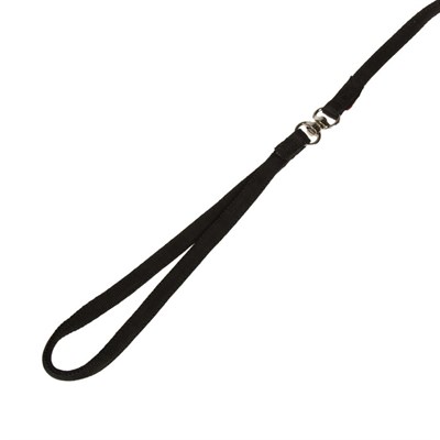 Ринговка из нейлона с металлическими фиксаторами, общая длина 175 см, ширина 1 см, черная - фото 2005065