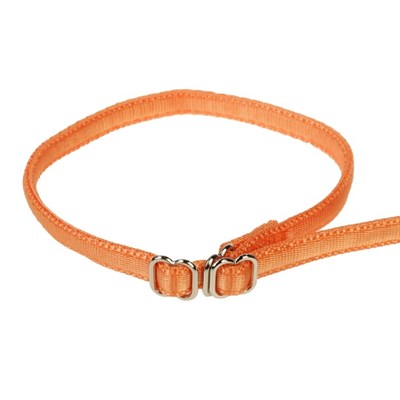 Ринговка из нейлона с металлическими фиксаторами, общая длина 175 см, ширина 1 см, оранжевая   25329 - фото 2005103