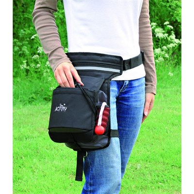 Сумка Trixie для корма, с поясом, 57-138 см,черная/серая - фото 2005173