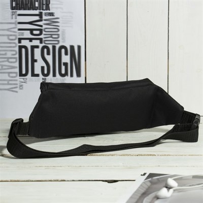 Сумка поясная, отдел на молнии, наружный карман, цвет чёрный - фото 2005227