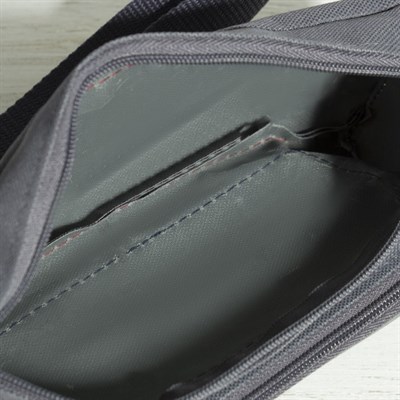 Сумка поясная, отдел на молнии, наружный карман, цвет серый - фото 2005235