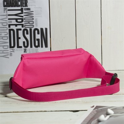 Сумка поясная, отдел на молнии, наружный карман, цвет розовый - фото 2005243