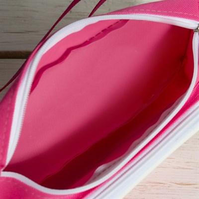 Сумка поясная, отдел на молнии, наружный карман, цвет розовый - фото 2005244