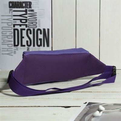 Сумка поясная, отдел на молнии, наружный карман, цвет сиреневый - фото 2005249